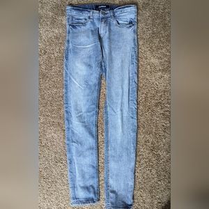 Express Stretch + rough denim skinny 28 × 32
